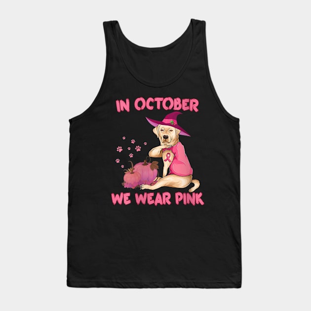 Labrador retriever Dog Breast Cancer Tank Top by FilerMariette